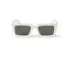 Off-white Rectangular Frame Sunglasses In 0107 White