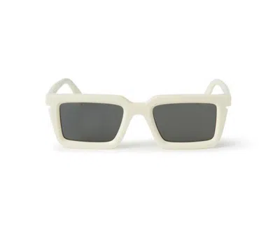 Off-white Rectangular Frame Sunglasses In 0107 White