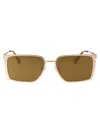Off-white Rectangular Frame Sunglasses In 7676 Gold Gold