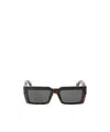 Off-white Rectangular Frame Sunglasses In Brown