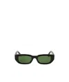 Off-white Rectangular Frame Sunglasses In Green