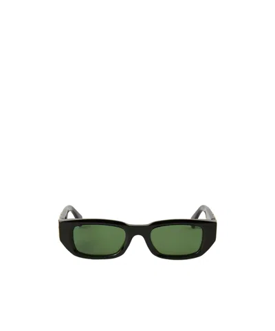 Off-white Rectangular Frame Sunglasses In Green