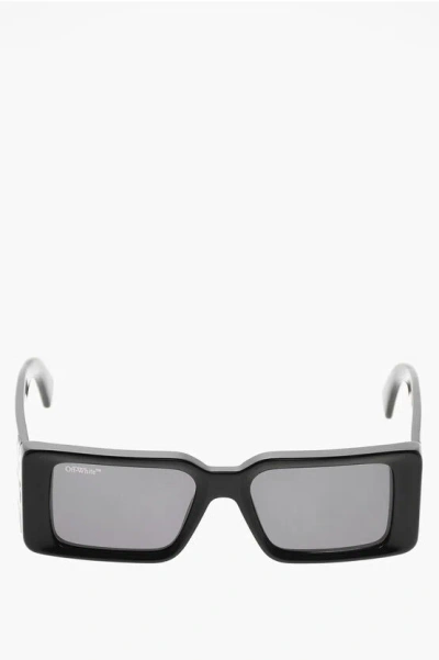 Off-white Rectangular Milano Sunglasses With Maxi Temple
