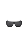 Off-white Rectangular Sunglasses In Blackdarkgrey