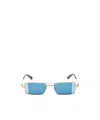 Off-white Rectangular Sunglasses In Blue