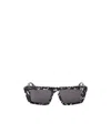 Off-white Rectangular Sunglasses In Gray