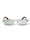 Off-white Rectangular Sunglasses In Multicolor