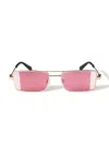 Off-white Rectangular Sunglasses In Pink