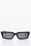 Off-white Rectangular Warren Sunglasses With Logoed Frame In Black