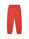 Off-white Boy's Logo-print Arrow Graphic Sweatpants In Red