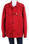 OFF-WHITE RED DENIM JACKET