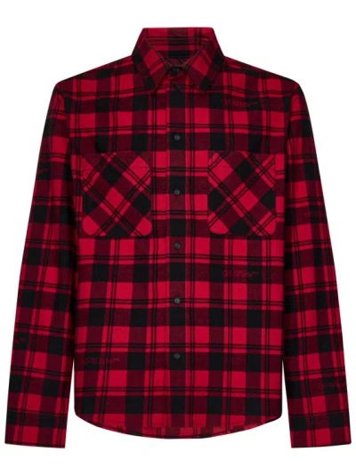 OFF-WHITE RED FLANNEL SHIRT