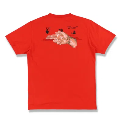 Pre-owned Off-white Red Pascal Hand Gun Logo T-shirt