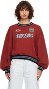 Off-white Sporty Over Crew Logo Sweatshirt In Red