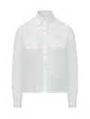 Off-white White Regular Logo Patch Shirt In White
