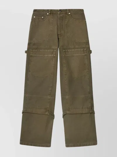 Off-white Relaxed Carpenter Style Trousers In Brown
