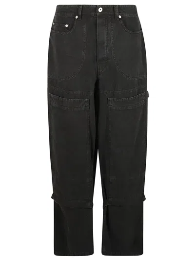 Off-white Carpenter Canvas Pants In Men In Black
