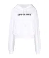 Off-white Rhinestone-embellished Logo Hoodie In White