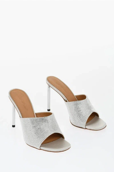 Off-white Woman Sandals Silver Size 8 Textile Fibers In Animal Print