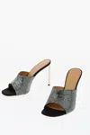 Off-white Rhinestoned Allen Open-toe Mules 10 Cm In Black