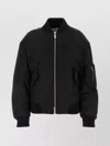 Off-white Off White Oversized Nylon Bomber Jacket In Black