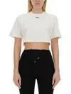 Off-white Off White™ Short White Cotton T Shirt With Logo In White