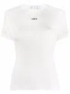 Off-white Off White Off Stamp Rib Basic Tee White Black In White
