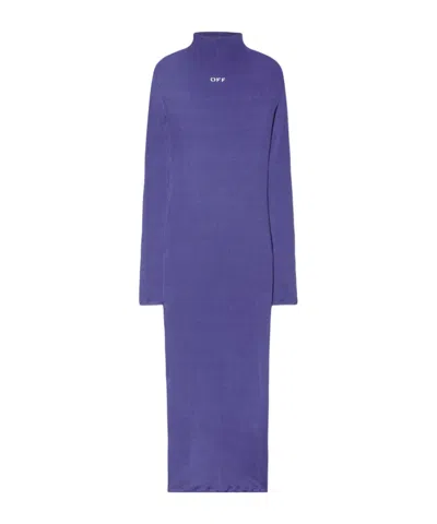 Off-white Ribbed Long Dress