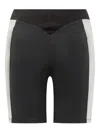 Off-white Ribbed Serena Shorts In Black