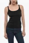 Off-white Ribbed Stretch Cotton Meteor Tank Top