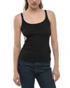 Off-white Ribbed Stretch Cotton Meteor Tank Top In Black