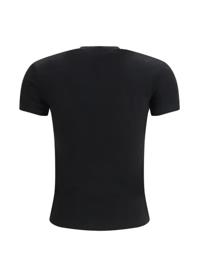 Off-white Ribbed T-shirt In Black