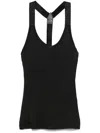 Off-white Ribbed Tank Top In Black