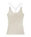 Off-white Ribbed Tank Top In White