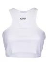 Off-white Ribbed Top With Logo
