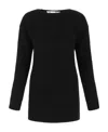 Off-white Ribbed-knit Wool Jumper In Black