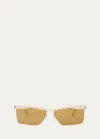 Off-white Rimini Metal Alloy & Plastic Aviator Sunglasses In Gold Mirror Gold