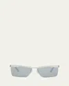 Off-white Rimini Metal Alloy & Plastic Aviator Sunglasses In Silver Mirror Silver