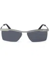 Off-white Rimini Rectangle-frame Sunglasses In Silver