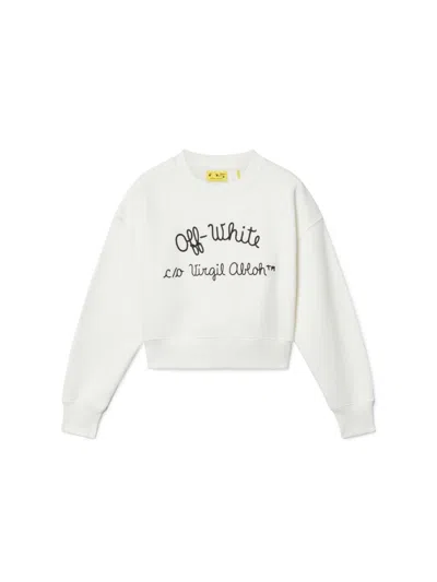 Off-white Kids' Ringer Sweatshirt In White