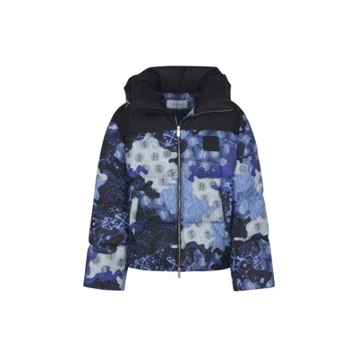 Off-white Rip Down Puffer Jacket In Multi