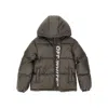 Off-white Ripstop Puffer Jacket Kids In Gray