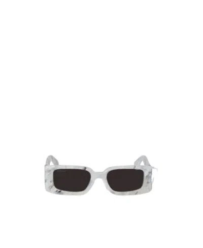 Off-white Roma Rectangle-frame Sunglasses In Grey