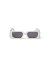 Off-white Men's Roma Acetate Rectangle Sunglasses In White