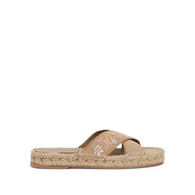 Off-white Romantic Criss Cross Espadrillas In Brown