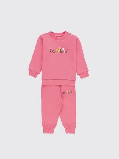 Off-white Babies' Romper Off White Kids Kids Color Fuchsia In Pink