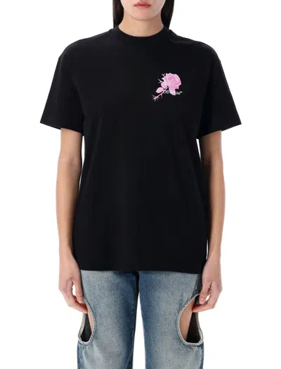 Off-white Women's Rose Arrow T-shirt In Black