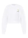 Off-white Roses Arrows Cropped Sweatshirt In White