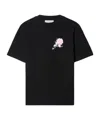 Off-white Floral Arrow Print T-shirt In Black