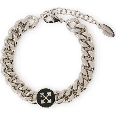 Off-white Round Arrow Bracelet In Metallic